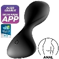 Plug Anal Satisfyer trendsetter com Vibração e App Preto