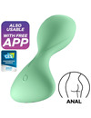 Plug Anal Satisfyer trendsetter com Vibração e App Preto,D-231267