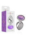 intense - aluminum metal anal plug with violet crystal size s D-234365