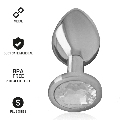 Plug Anal com Jóia de Metal Intense 7 cms Transparente