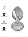 intense - aluminum metal anal plug with silver crystal size s D-234374