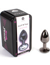 Plug Anal com Jóia Metal Secretplay 7 cm Rosa Preto Metal,D-234738