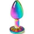 secretplay - metal butt plug multicolor talla s 7 cm