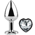 secretplay - metal butt plug corazÓn transparente talla s 7 cm