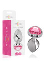 intense - aluminum metal anal plug pink heart size s D-235737