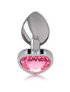 intense - aluminum metal anal plug pink heart size s D-235737