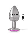 Plug Anal com Jóia Coração de Alumínio Intense 7 cms Rosa,D-235737