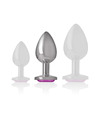 intense - aluminum metal anal plug pink heart size m D-235740