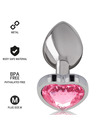 Plug Anal com Jóia Coração de Alumínio Intense 8 cms Rosa,D-235740