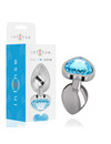 intense - aluminum metal anal plug blue heart size m D-235741