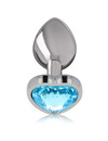 intense - aluminum metal anal plug blue heart size m D-235741