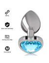 intense - aluminum metal anal plug blue heart size m D-235741