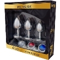 alive - anal pleasure kit 3 plug metal