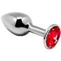 Plug Anal com Jóia Alive 7 cms Vermelho