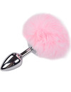 Plug Anal com Cauda de Coelho Alive Liso Fluffy 9 cms Rosa,D-237213