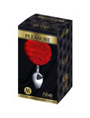 alive - anal pleasure plug smooth metal fluffy red size m D-237215