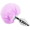 alive - anal pleasure plug espiral metal pompon violeta talla m