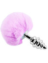 alive - anal pleasure plug spiral metal fluffy violet size m D-237218