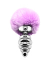 alive - anal pleasure plug spiral metal fluffy violet size m D-237218