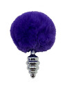 alive - anal pleasure plug spiral metal fluffy dark violet size s D-237220