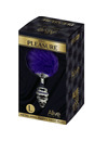 alive - anal pleasure plug spiral metal fluffy dark violet size l D-237222