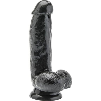 Dildo Realístico Get Real com Testículos Preto 12 cm,D-234564