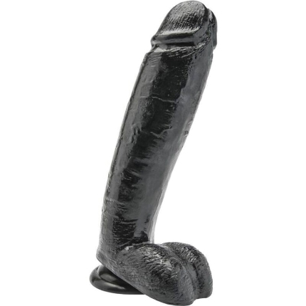 get real - dildo 25,5 cm con testiculos negro