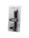 get real - dildo 28 cm with balls black D-234572