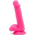 Dildo Realístico Get Real Happy Dick com Testículos Rosa 12 cm