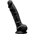 Dildo Realístico SileXD com Testículos Preto 23 cm