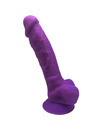 Dildo Realístico SileXD com Testículos Roxo 17.5 cm,D-237239