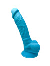 Dildo Realístico SileXD com Testículos Azul 17.5 cm,D-237240