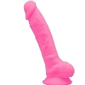 silexd - model 1 realistic penis premium silicone silexpan fluorescent pink 17.5 cm