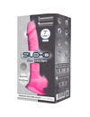 silexd - model 1 realistic penis premium silicone silexpan fluorescent pink 17.5 cm D-237241