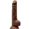 silexd - modelo 1 pene realistico silicona premium silexpan marron 24 cm