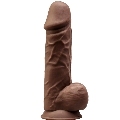 Dildo Realístico SileXD com Testículos Castanho 21.5 cm