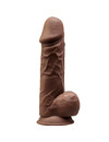 Dildo Realístico SileXD com Testículos Castanho 21.5 cm,D-237249