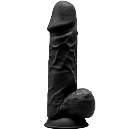 Dildo Realístico SileXD com Testículos Preto 21.5 cm,D-237251