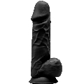 Dildo Realístico SileXD com Testículos Preto 21.5 cm