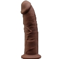 silexd - modelo 2 pene realistico silicona premium silexpan marron 23 cm