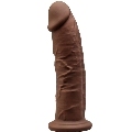 silexd - modelo 2 pene realistico silicona premium silexpan marron 19 cm