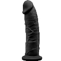 silexd - model 2 realistic penis premium silexpan silicone black 19 cm