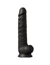 Dildo Realístico SileXD com Testículos Preto 38 cm,D-237274