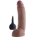 king cock - pene realistico eyaculador marron 22.86 cm