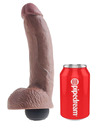 king cock - realistic brown ejaculator penis 22.86 cm PD5603-29