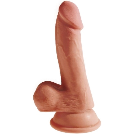 Dildo Realístico King Cock com Testículos Bege 17 cm,D-230574