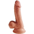 Dildo Realístico King Cock com Testículos Bege 17 cm