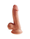 Dildo Realístico King Cock com Testículos Bege 17 cm,D-230574