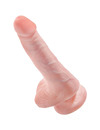 Dildo Realístico King Cock com Testículos Bege 13.5 cm,D-236505