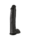 Dildo Realístico King Cock com Testículos Preto 34.2 cm,D-236510